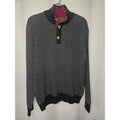 Sir Raymond Tailor Golf Sweater Mens XXL Collared Wool Made In Italy Black White