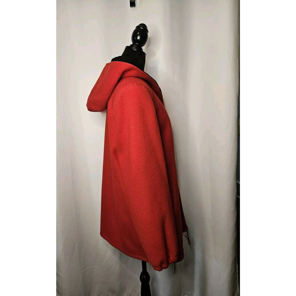 Authentic Mackintosh Vest Coat Wool Size 12 Vintage Made USA Hooded Red/Black