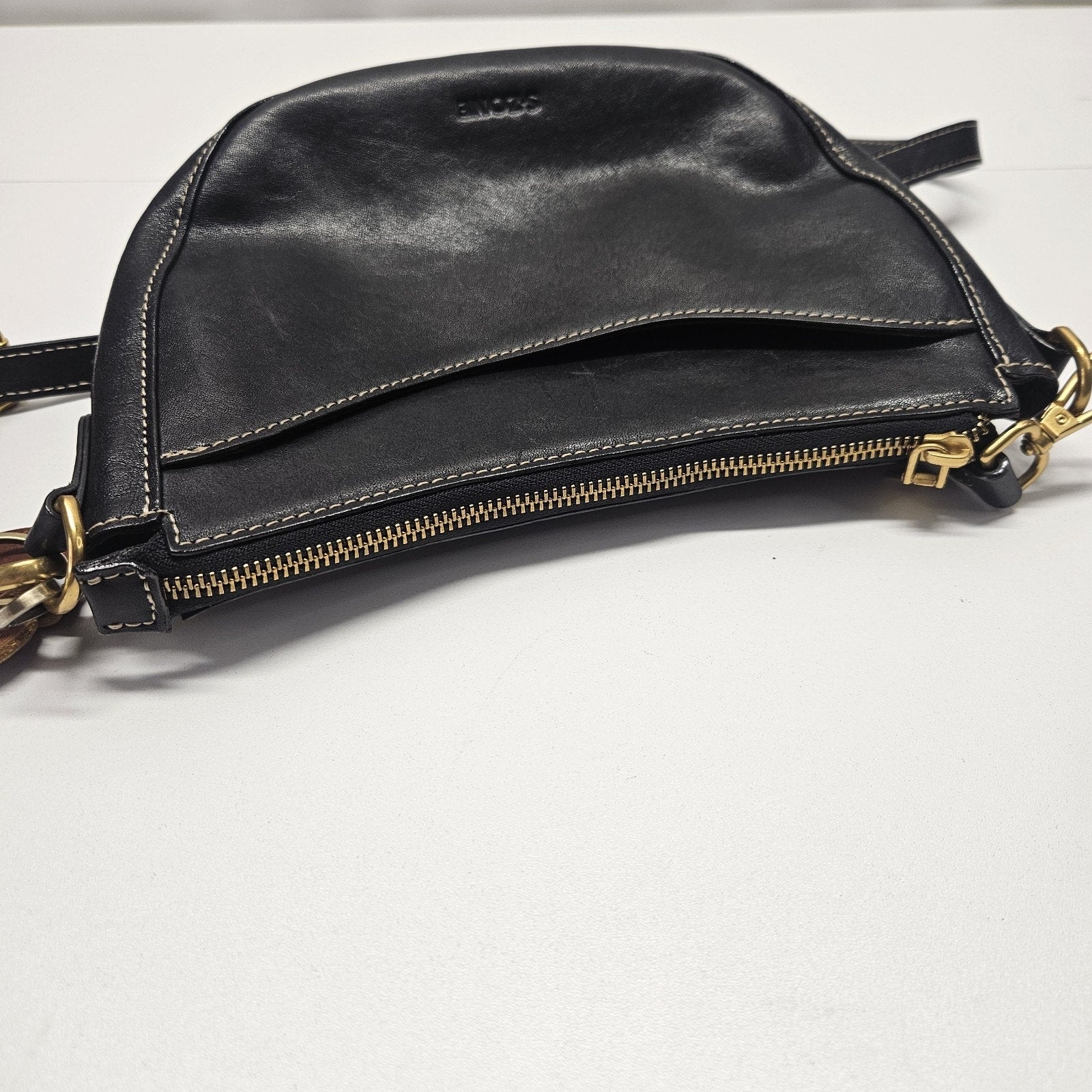 S-ZONE Small Leather Crossbody Bags for Women Cute Purses with RFID Black