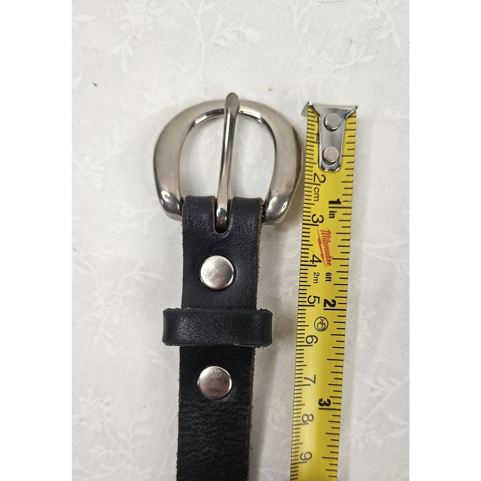Jakimac 3/4" Women's 30" Black Leather Belt Classic Western Plain Belt XS