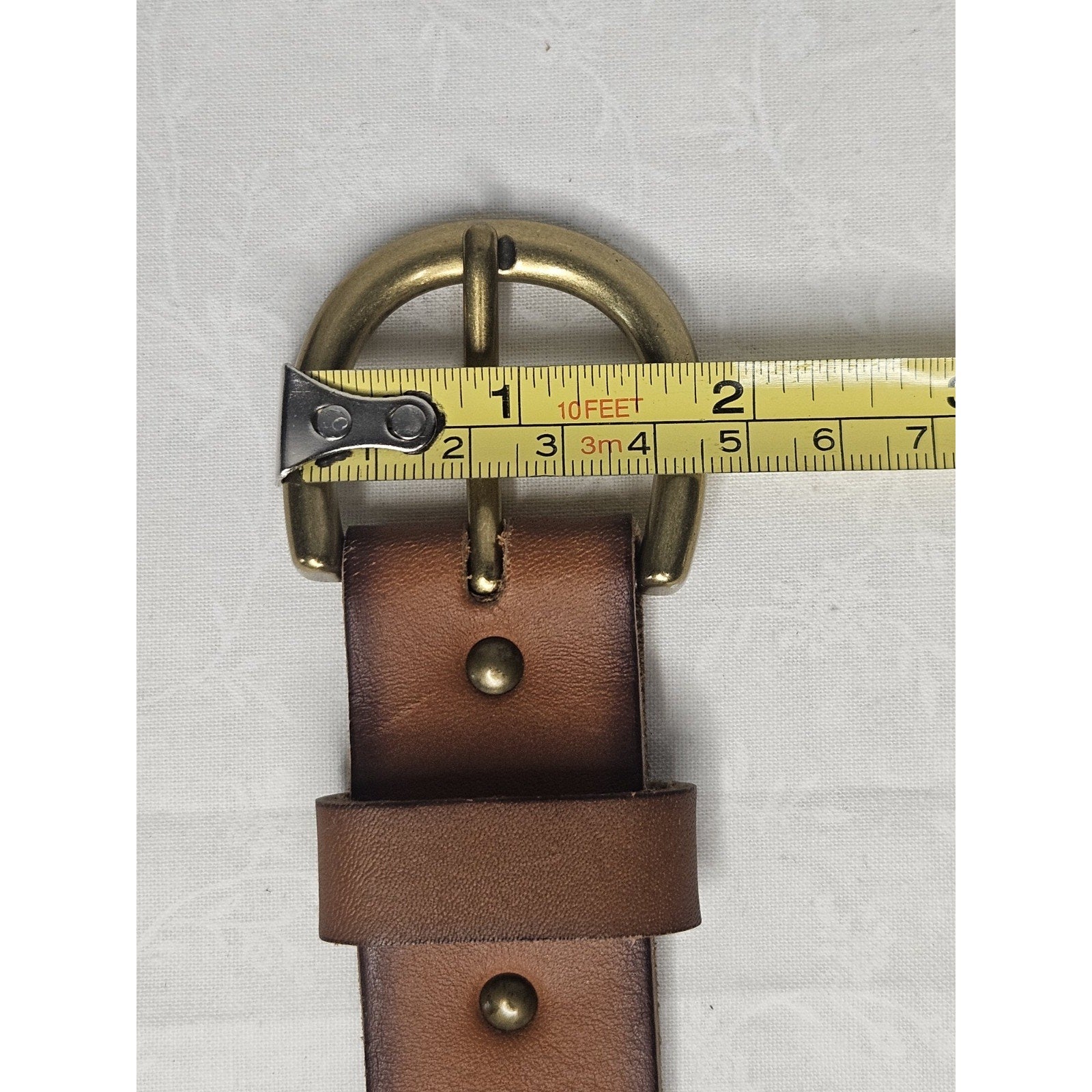 Belt Unisex Brown Leather Adjustable Buckle Casual Western 2XL Made In Guatemala
