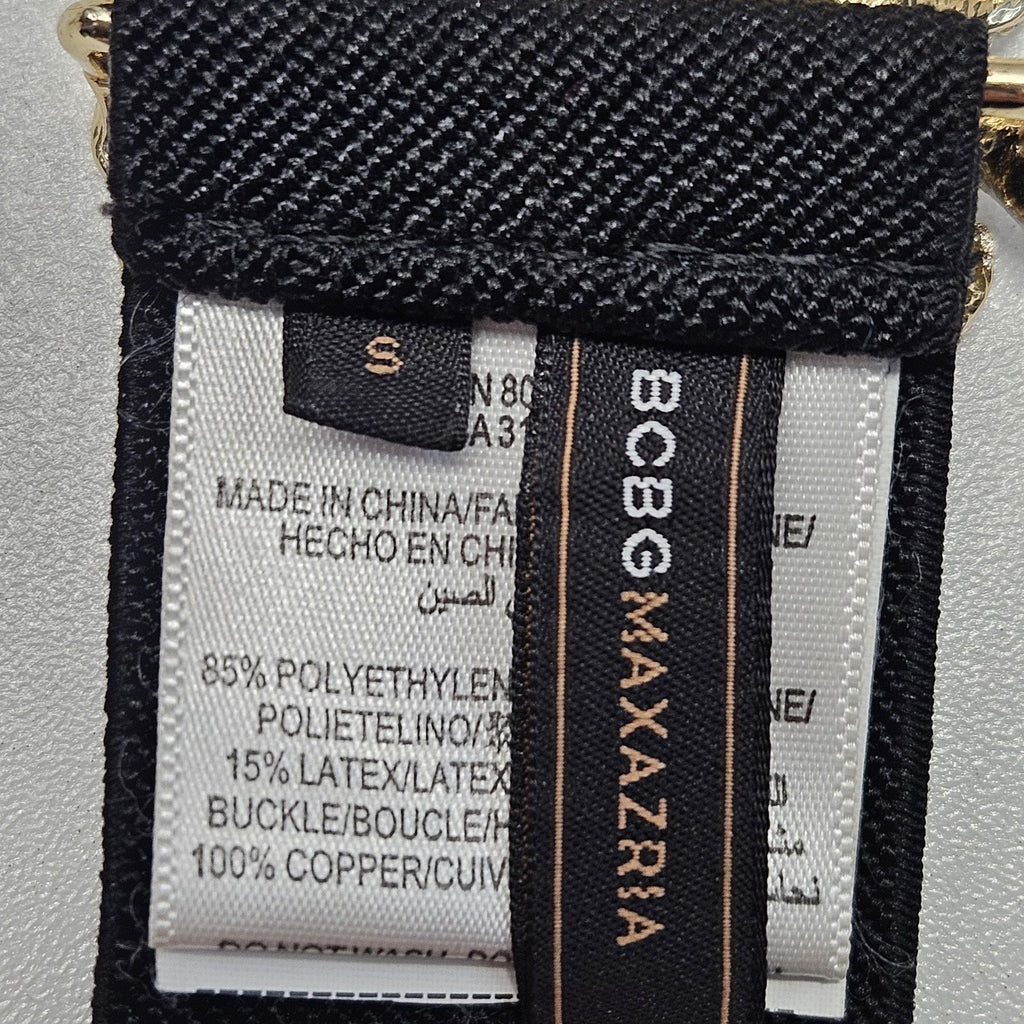 BCBG MAXAZRIA Womens Rhinestone Leaf Stretch Ajustable Waist Belt Size Small