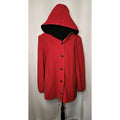 Authentic Mackintosh Vest Coat Wool Size 12 Vintage Made USA Hooded Red/Black