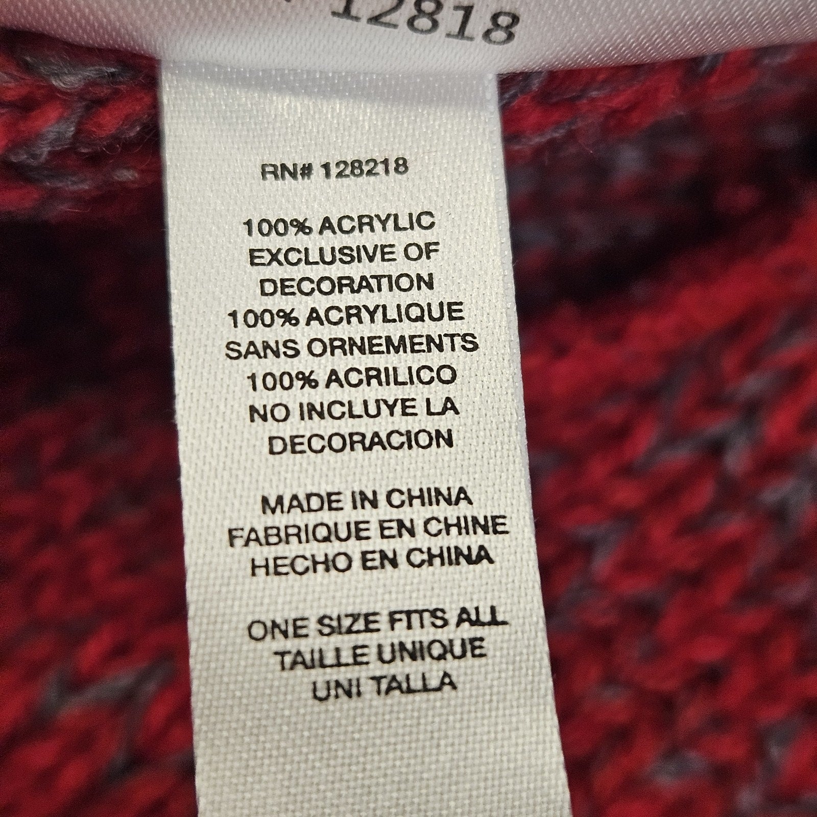 Snap On Tools Stocking Hat Red with Gray Variation Beanie Knit Cap