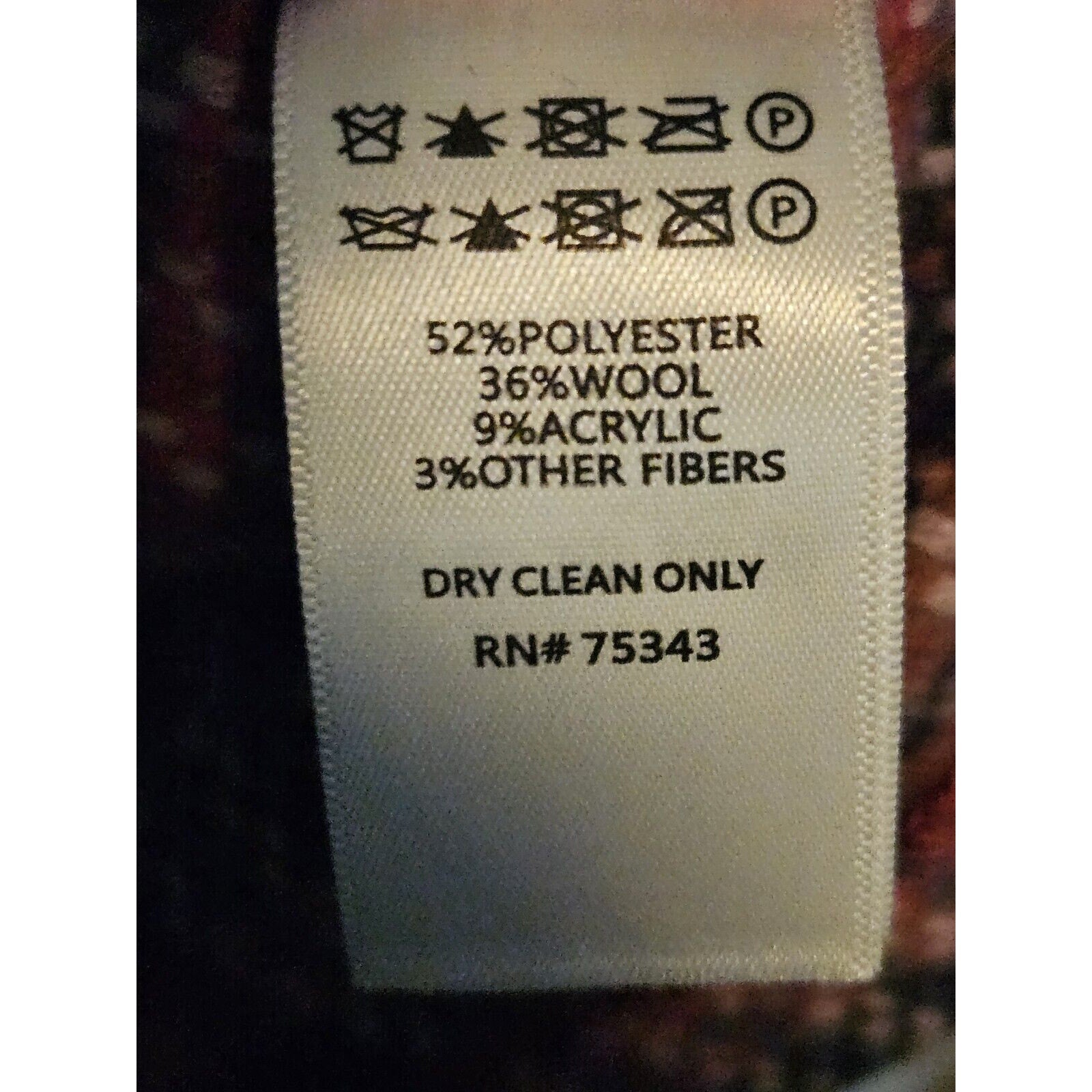 RACHEL ZOE Jacket Plaid Wool Blend Oversized Coat Pink Red Women's Size Small