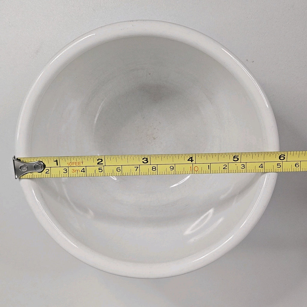 Vtg MCM Mount Mt. Clemens Pottery Mixing Bowl Set 3 Gray Yellow Stripes Japan