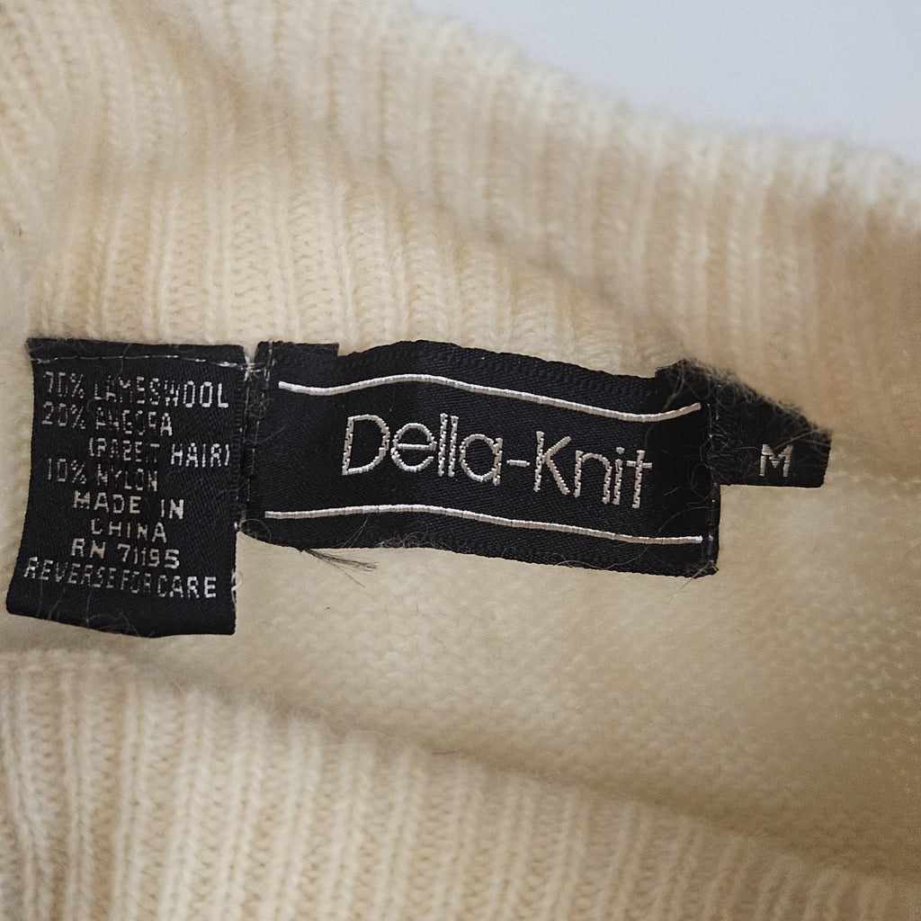 Dells Knit Embroidered Beaded Agona Wool Blend Vintage Sweater Vest Medium