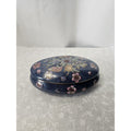 Vintage Toyo Like Trinket Dish with Lid Chinese Hand Painted Floral 2-Piece 6"