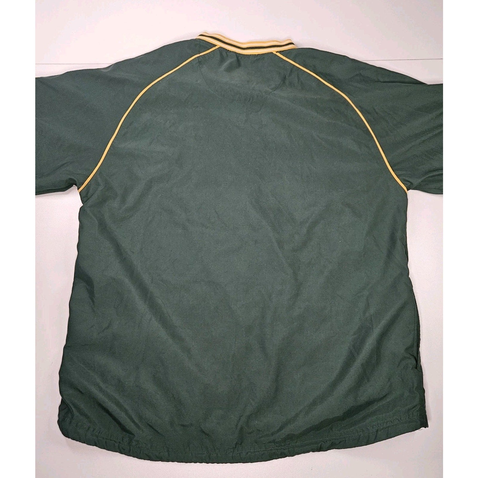 Vintage Reebok Green Bay Packers Mens Size Medium Pull-Over Green Wind Breaker