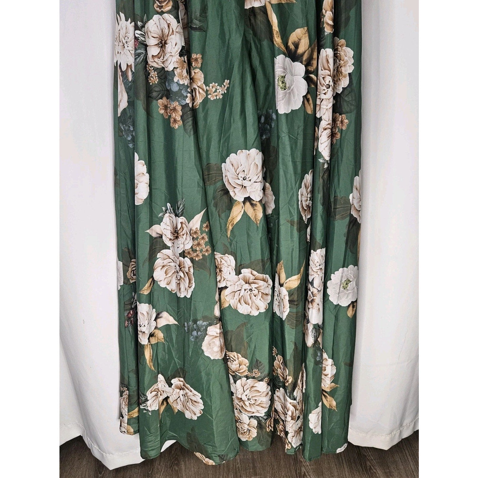 FlyCurvy Dress Womens Plus 2XL V Neck Full Length Layered Maxi Dress Fairy NWT