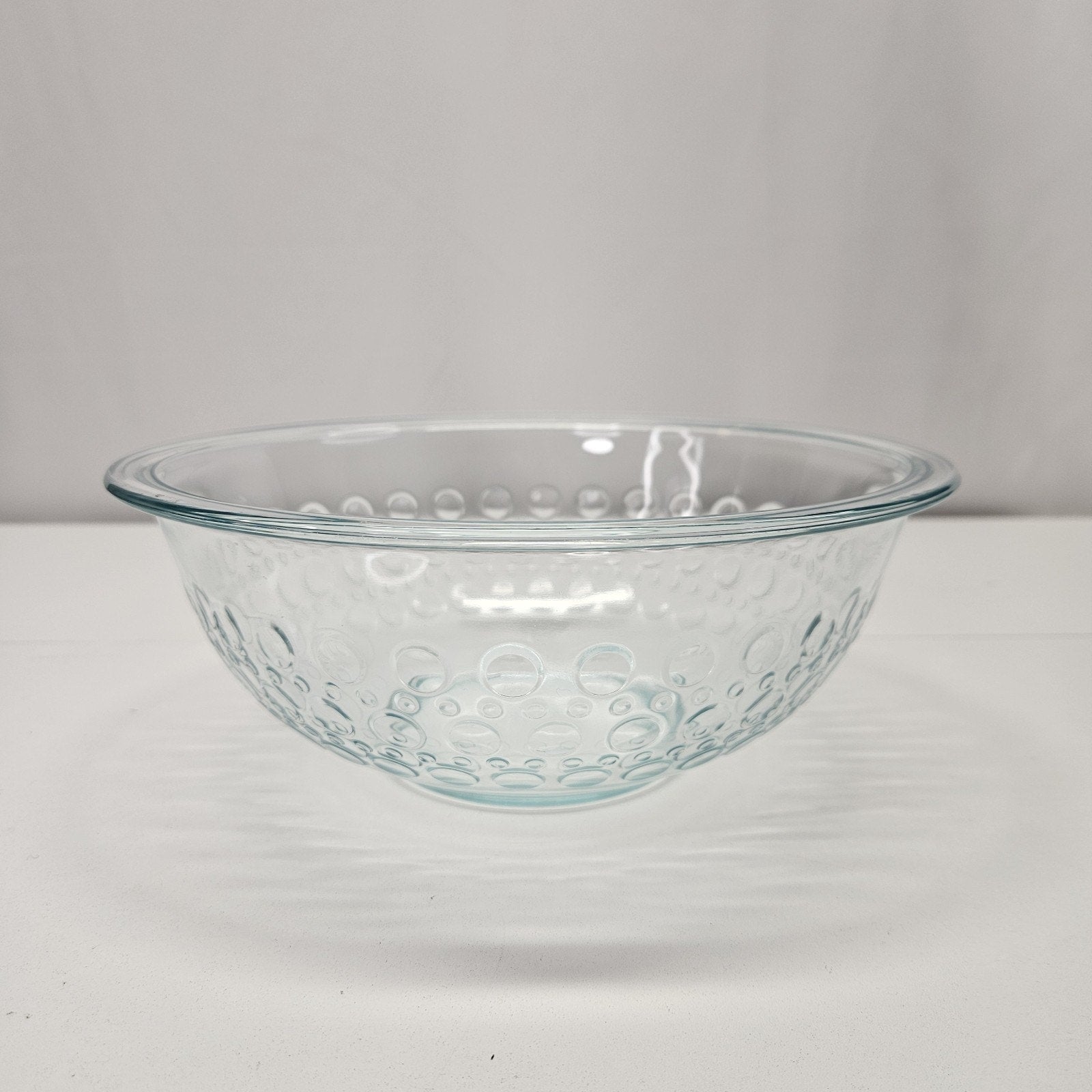Pyrex 325 Polka Dots Test Bubbles Circles Clear Mixing Bowl Vintage Kitchen