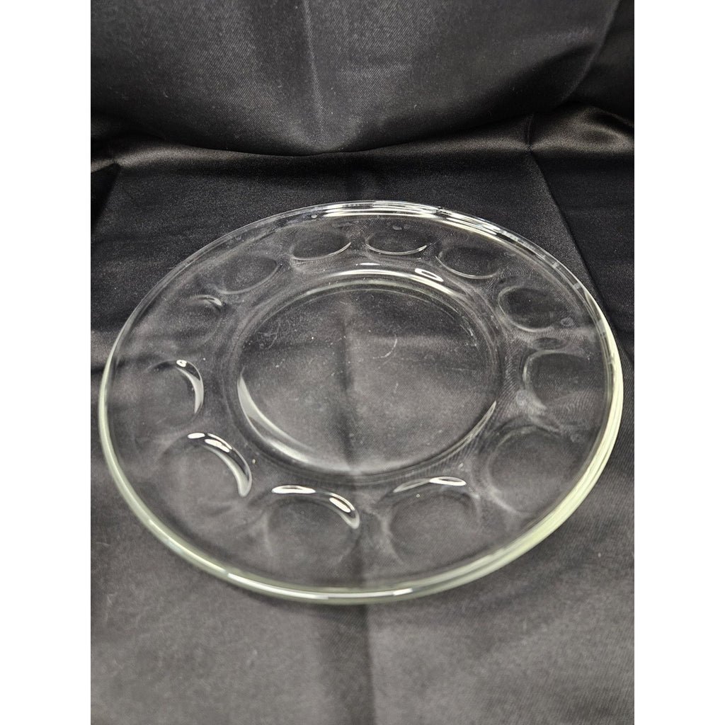 Vintage Pyrex Originals Clear Glass Platter Dinner Plate 11” Thumbprint