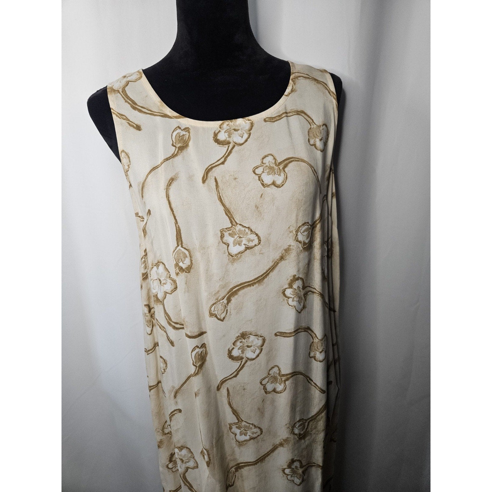 Vintag OutFit JPR Maxi Dress Womens Long Embroidered Detail Side Slit Medium