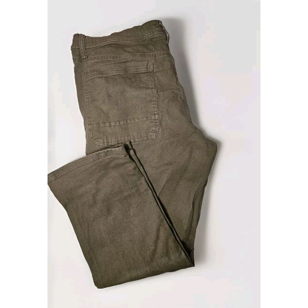 Weatherproof Vintage Flex Utility Pant Canvas Utility Pocket 38x29 Olive Relaxed