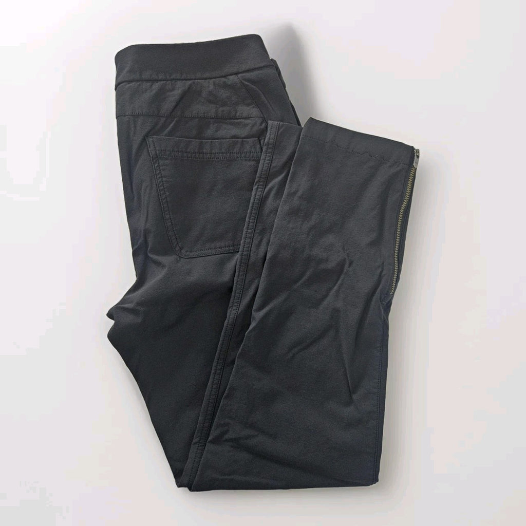 Athleta Pants Womens L 14 Black Skinny Wander Stash Pants Athletic Zipper Ankle