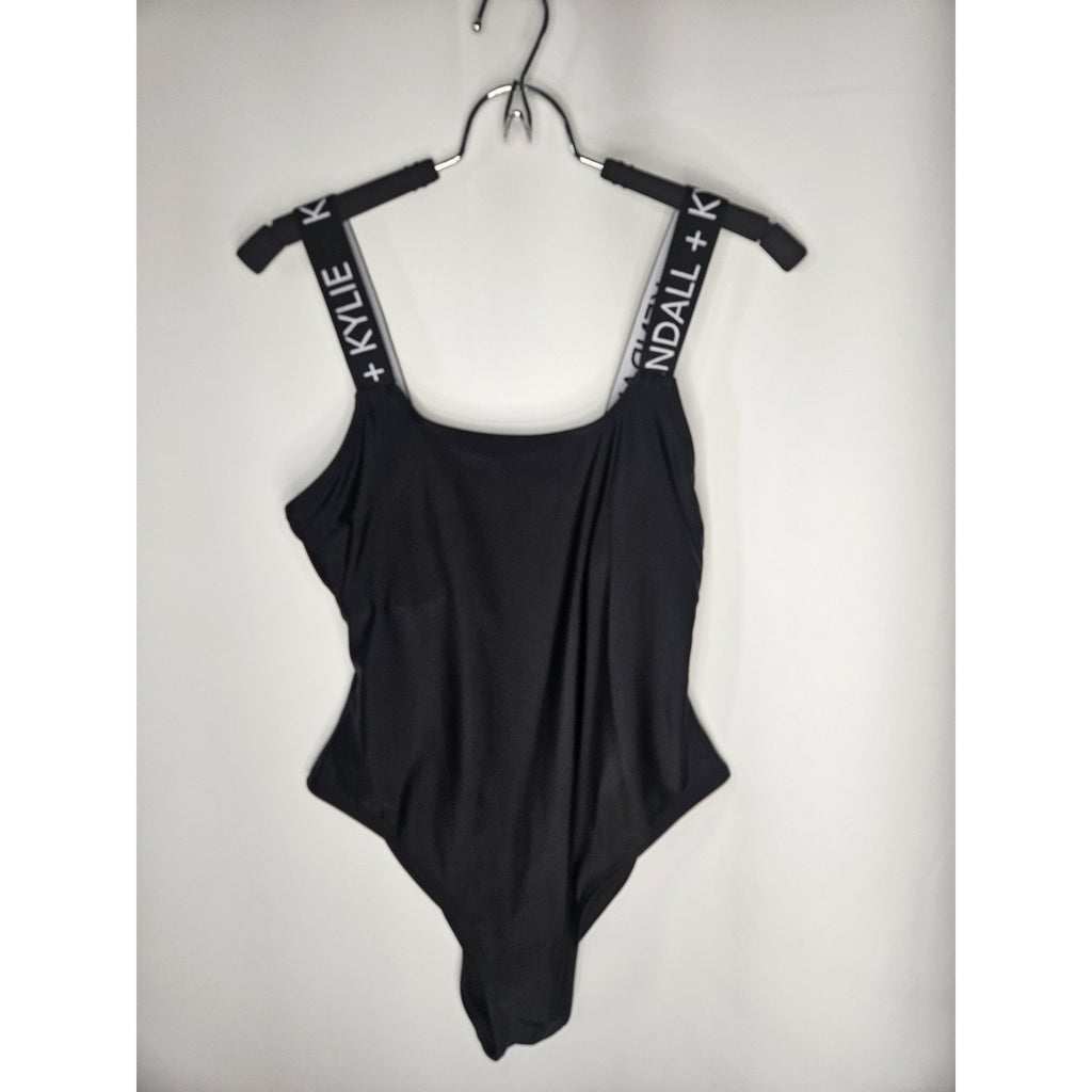 Kendall + Kylie 283915 Women's Band One-Piece Swimsuit, Size Large Classic