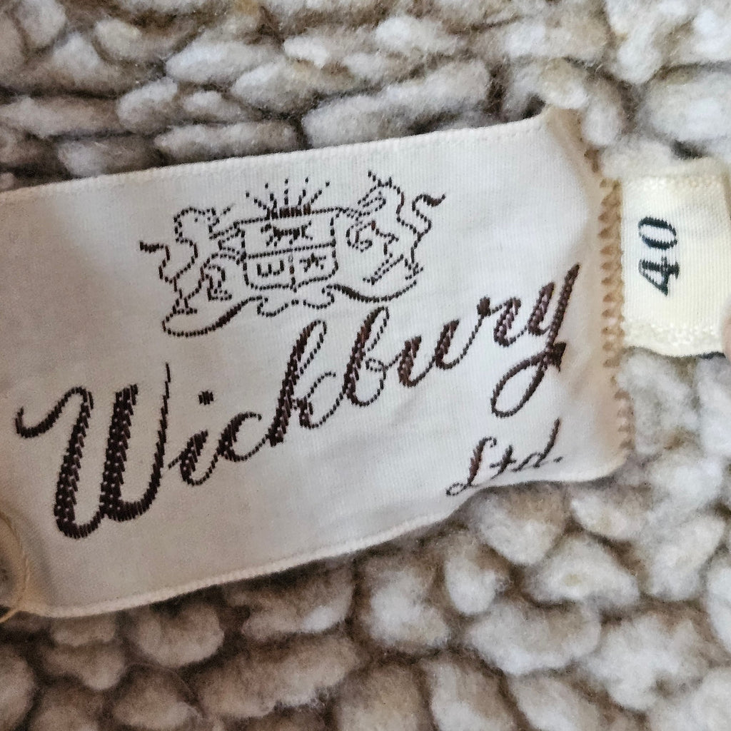 Vtg 70s Wickbury Leather Sherpa Lined Hooded Bomber Jacket Medium Tan Western
