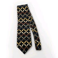 Bill Blass Black Label Mens Cross Striped Necktie Silk Made In Mexico Black Red
