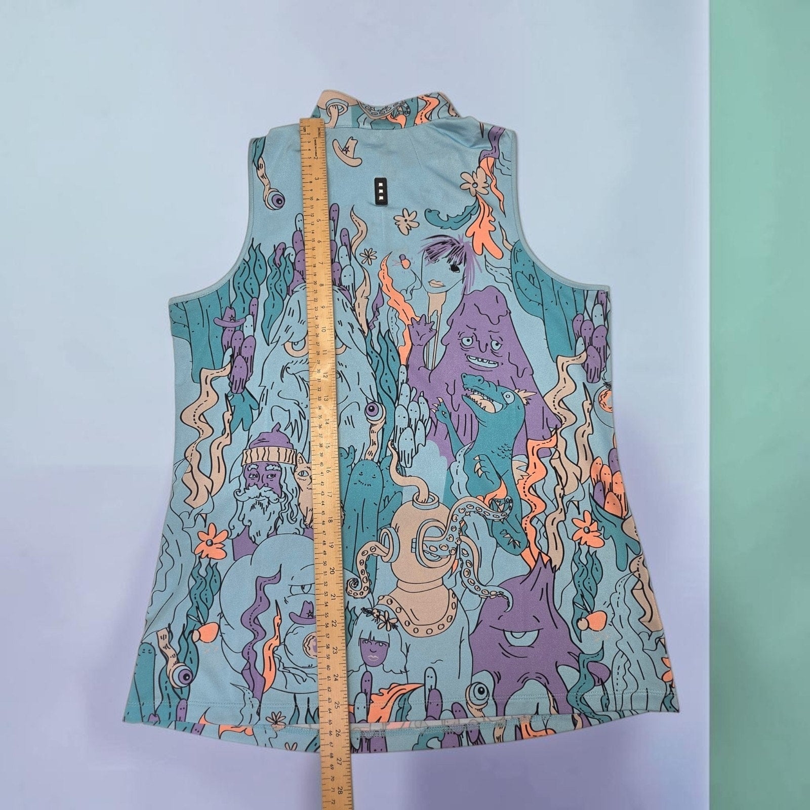 Jamie Sadock Life Animal Party Print Sleeveless Activewear Pickleball Top Large