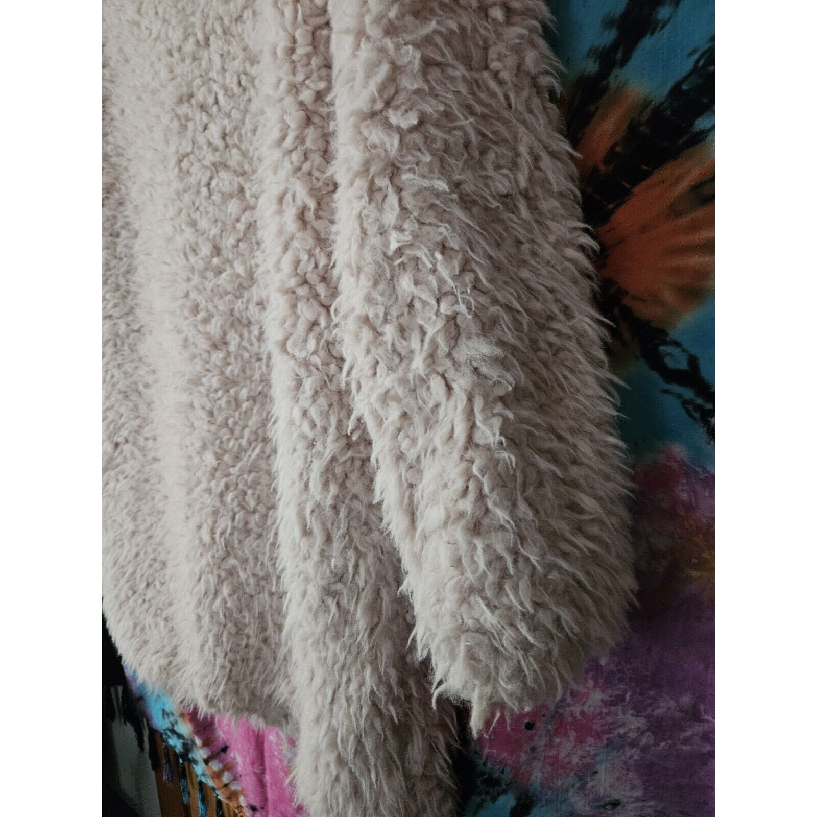 BB Dakota Soft Spot Faux Fur Coat, Women's Size XS, Tan/Off White Lined Jacket