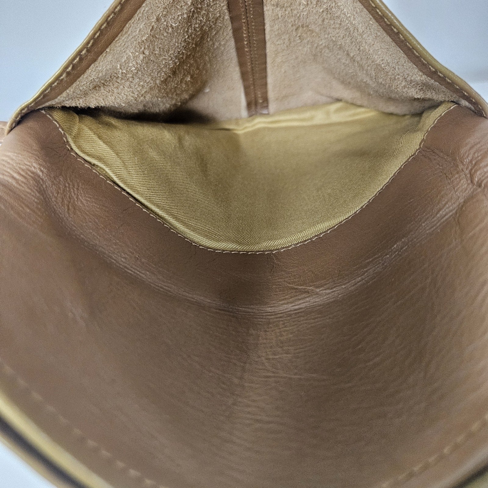Vintage Small Leather Tan Mini Purse Flap Crossbody Strappy