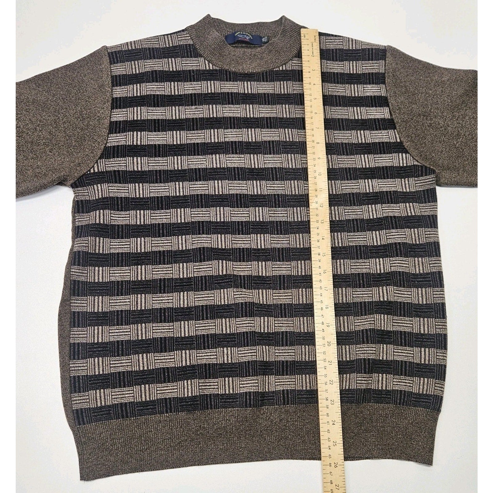 Men’s Paul Shark Wool Sweater Pullover Made in Italy Sz Large Fisherman Classic