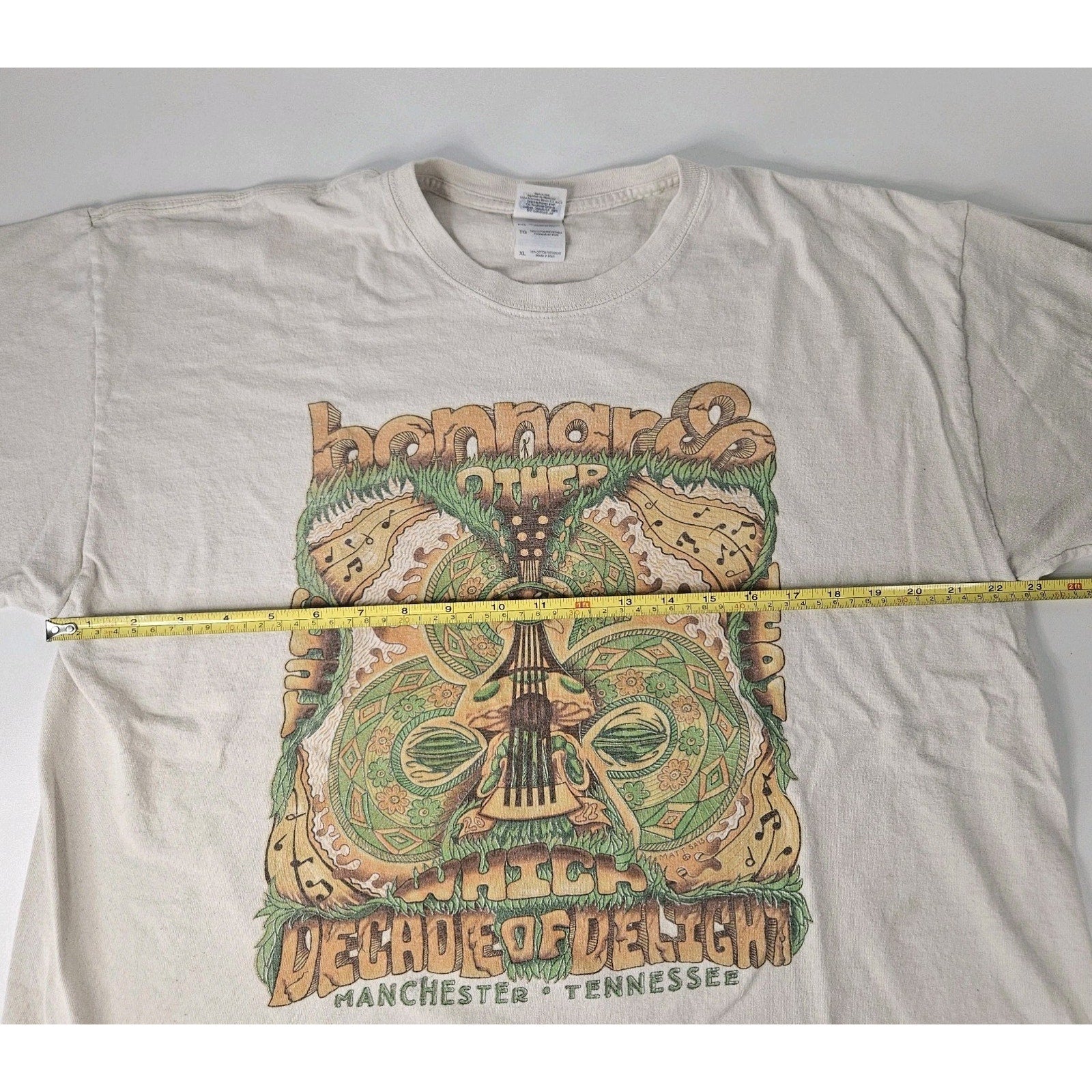 Bonnaroo Decade of Delight Music Festival T Shirt Mens Sz XL *Stained