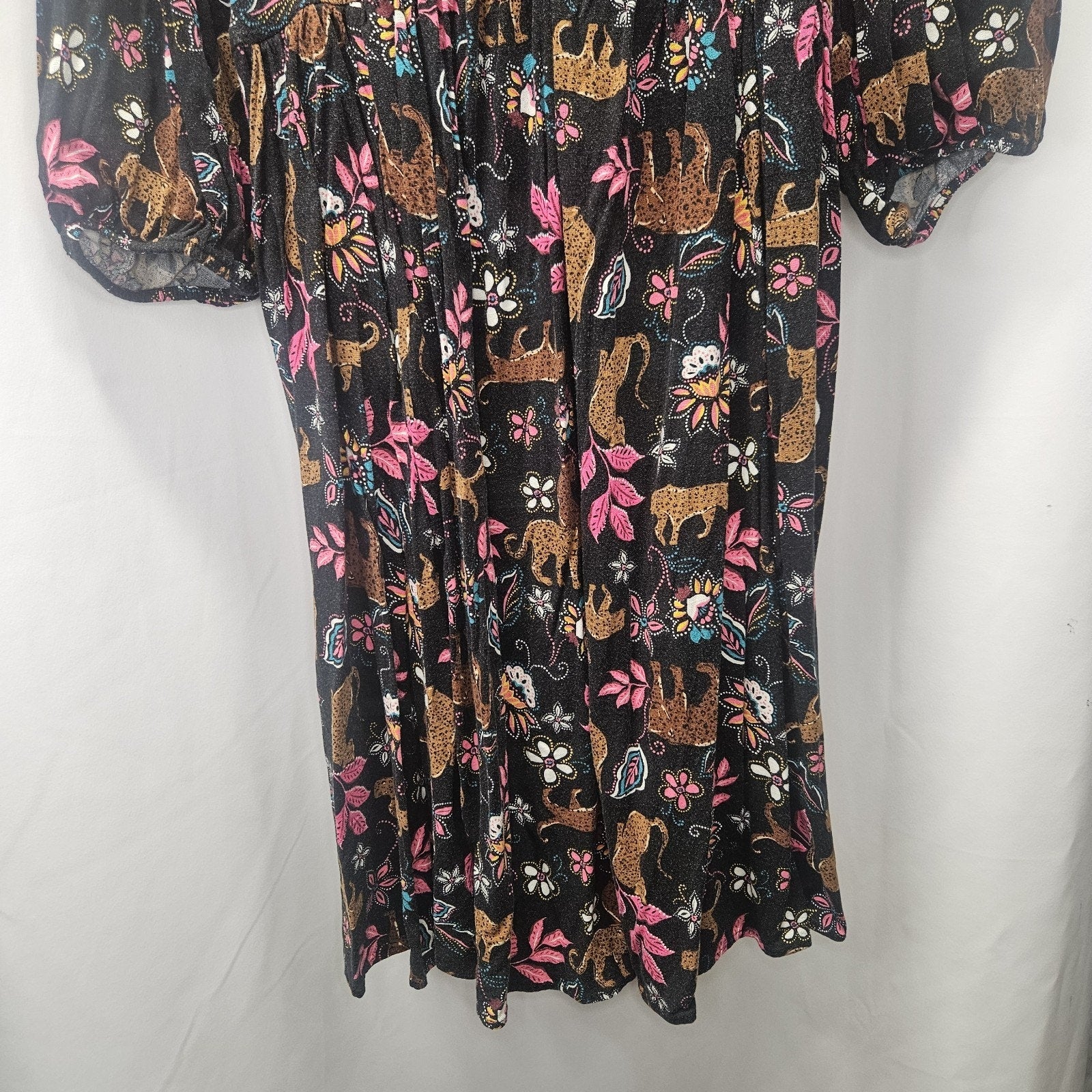 Torrid Mini Rayon Slub Balloon Sleeve Twist Front Dress Torrid Size 0 Large