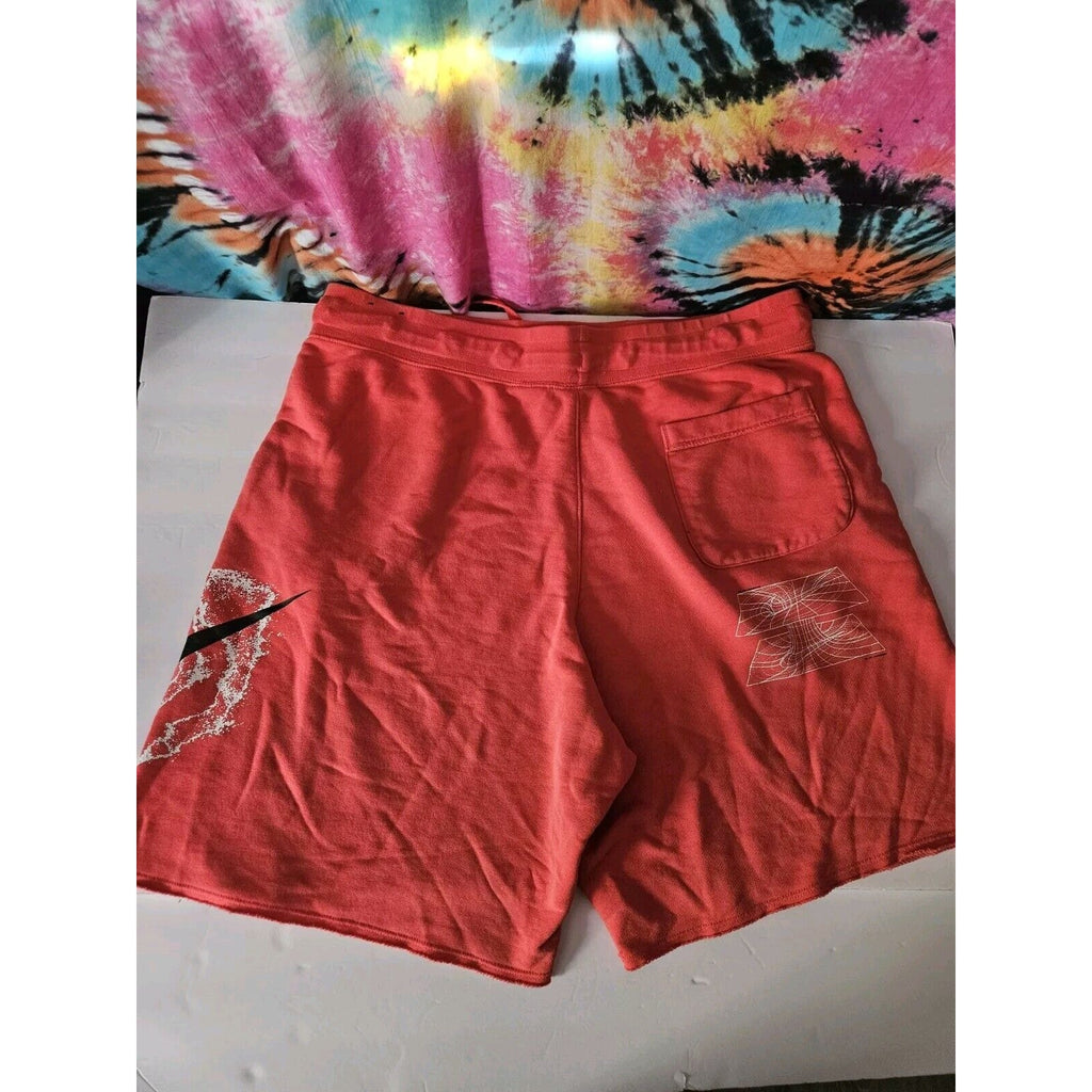 Nike Space To Dream Loose Fit Sweat Shorts Size XL Coral CZ8960