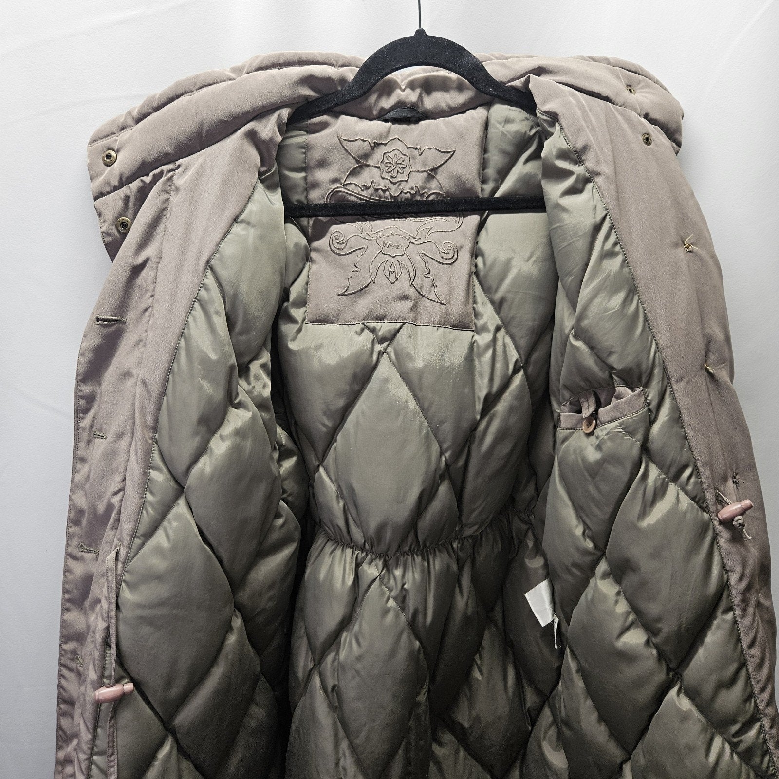 Platinum Utex Women’s Removable Faux Fur Hood Quilted Long Coat Parka