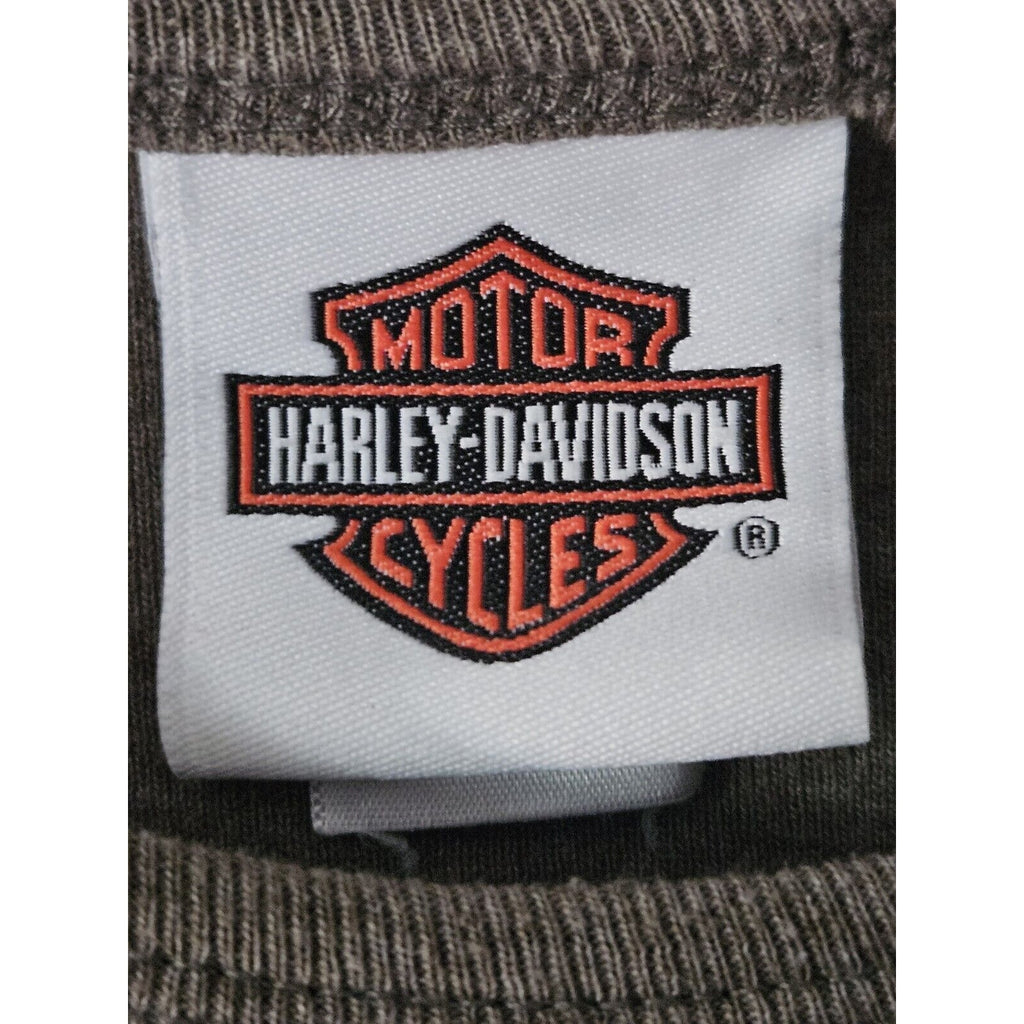 Harley Davidson Green Wings "Free Spirit" T Shirt Large Biker Y2K Motorcycle
