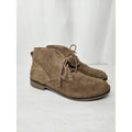 Lucky Brand Boots Womens 8.5 M Garboh Chukka Booties Brown Leather Lace Up Cuban